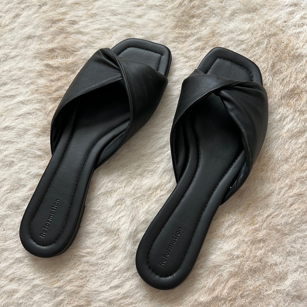 Reformation twist sandals